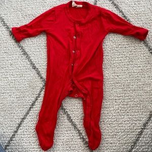 Kyte baby newborn red footie onesie